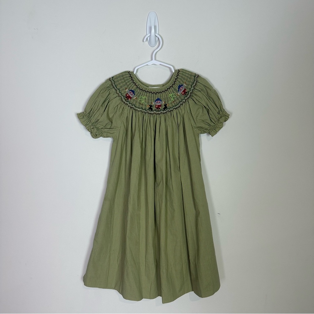 Rosalina Collections Toddler Girls Smocked Scarecrow Dress Size 4 T Fall Preppy